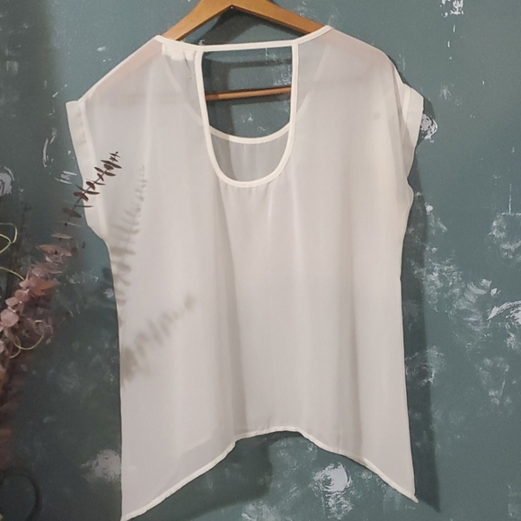 🔖MINE Sheer Blouse with Silver Skulls - Picture 4 of 9